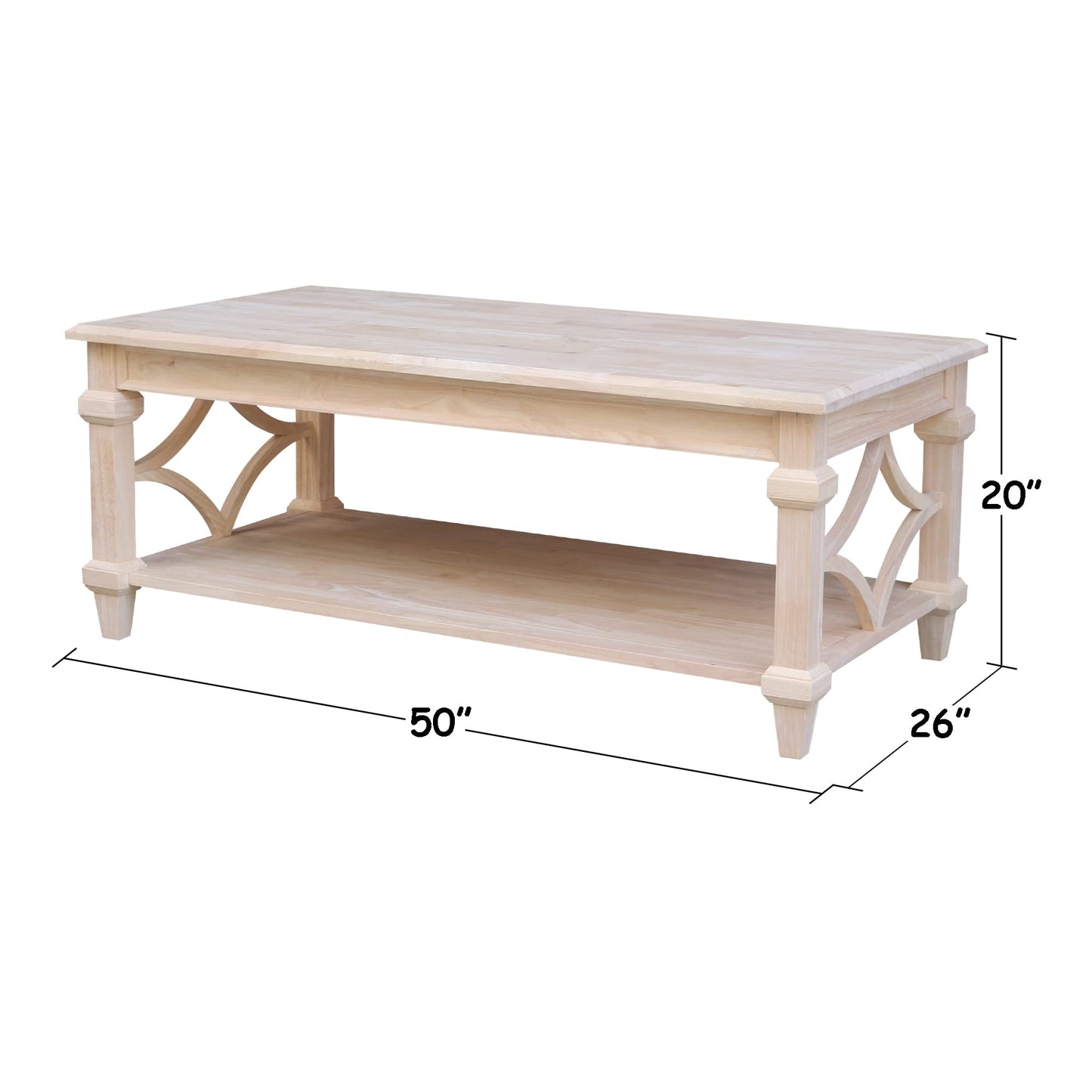 International Concepts Josephine Solid Wood Coffee Table