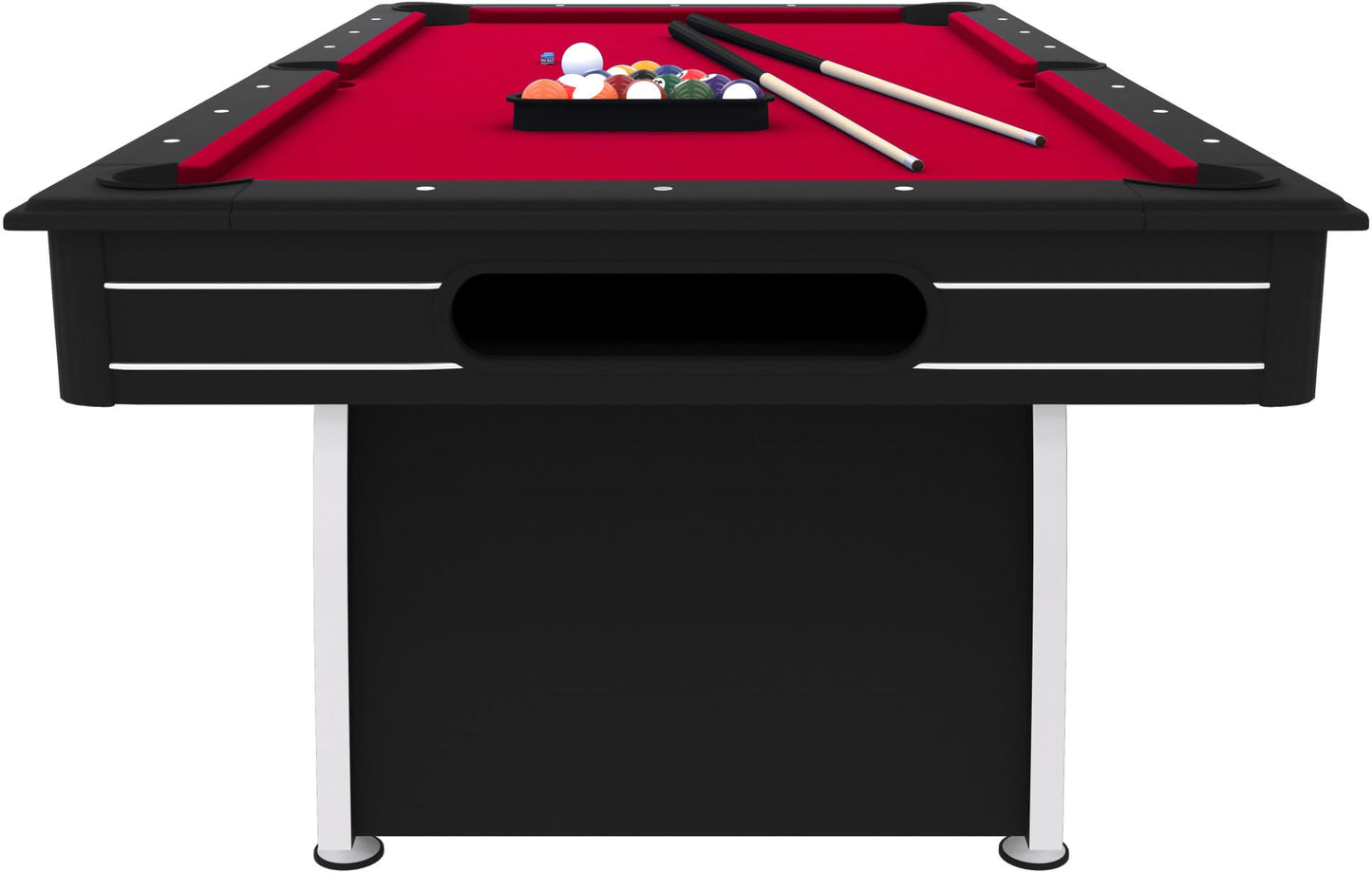 Fat Cat Tucson 7 Foot Pool Table with Automatic Ball Return, Billiard Table with Arcade Style Black Finish, 818 Bumpers, Includes Cues and Balls
