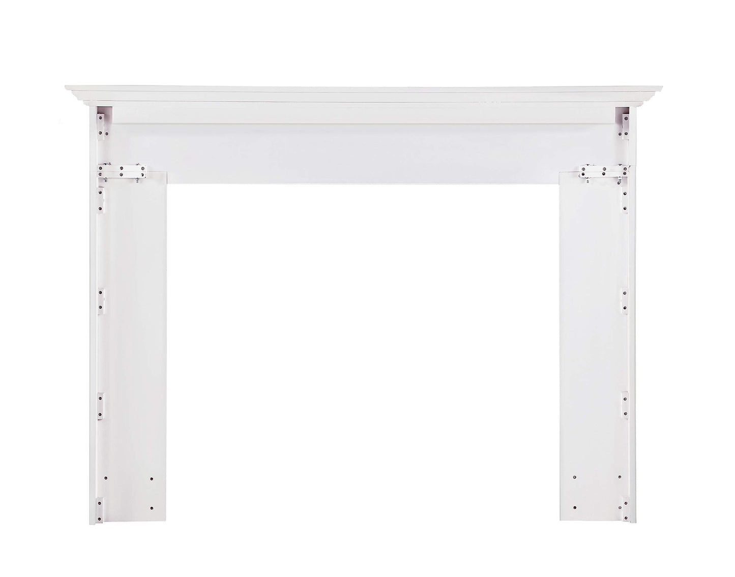 Pearl Mantels ARYB56540 Furniture for Your Fireplace, Premium Grade A MDF Mantel Surround, Crisp White Paint, Interior Opening 56" W x 42" H