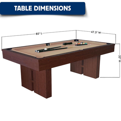 7 FT Pool Table with Dining Top, 3-in-1 Combo Game Table Billiards, Ping Pong and Dining Table. NEW & Improved Design 2026! (Table with Benches)