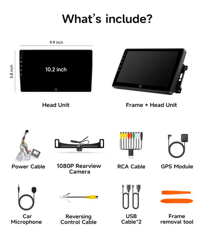 Car Radio for Jeep Wrangler JK Compass Grand Cherokee Dodge Ram Upgrade Stereo Wireless CarPlay Android Auto Touch Screen/Android13/Bluetooth/GPS Navigation/HD Backup Camera