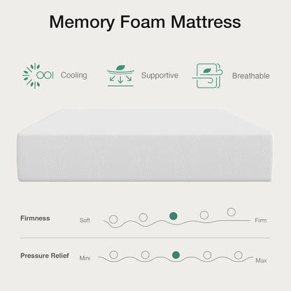 Novilla Twin Mattress - 6 Inch Gel Memory Foam for Kids | Cooling Sleep & Pressure Relief, CertiPUR-US Certified