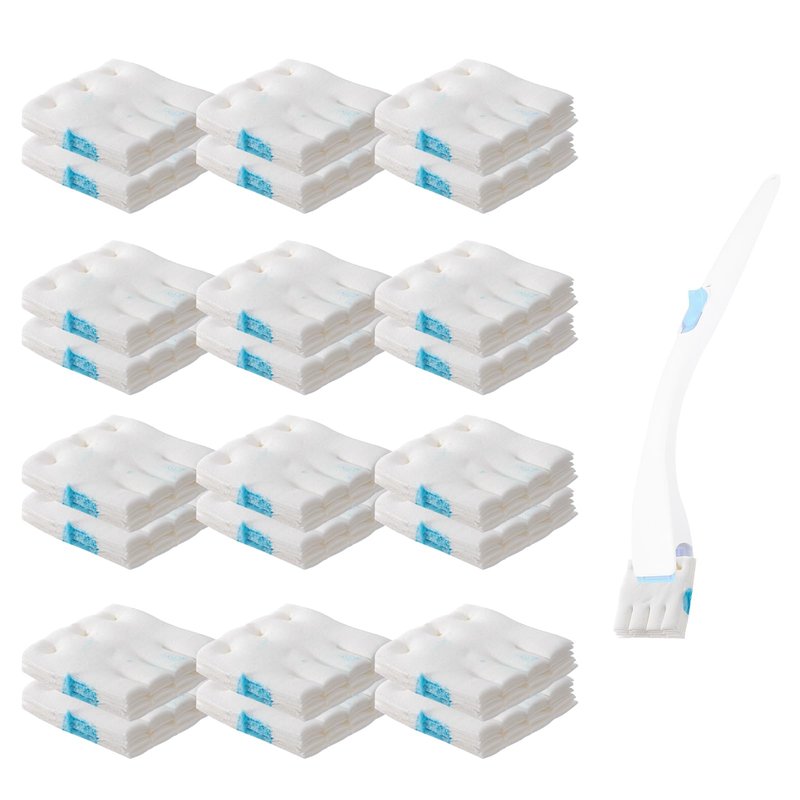 24 Pack Flushable Refills Compatible with Scrubbing Bubbles Toilet Bowl Brush, Disposable Cleaner Refills Pads for Scrubbing Bubbles Toilet Wand, Toilet Brush Refill Accessories (Only Pads)