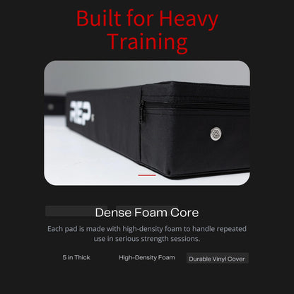 REP Fitness Crash Pads for Deadlifts and Olympic Weightlifting, Pair of High-Density Foam Drop Pads with Vinyl Covers and Nylon Handles, 29.5 x 22.5 x 5 in, Home Gym Floor Protection, Black Floor Pads
