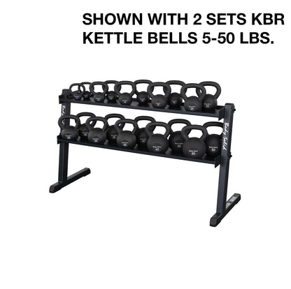 Body Solid (GKR60) 2-Tier Kettlebell Rack, 1000lb Weight Stand Storage, Commercial and Home Gym Strength Training Organizer