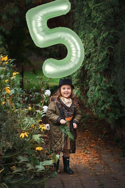 Balloon Numbers | 40 Inch Olive Green 5 Balloons for 5th Birthday & Wedding Decor