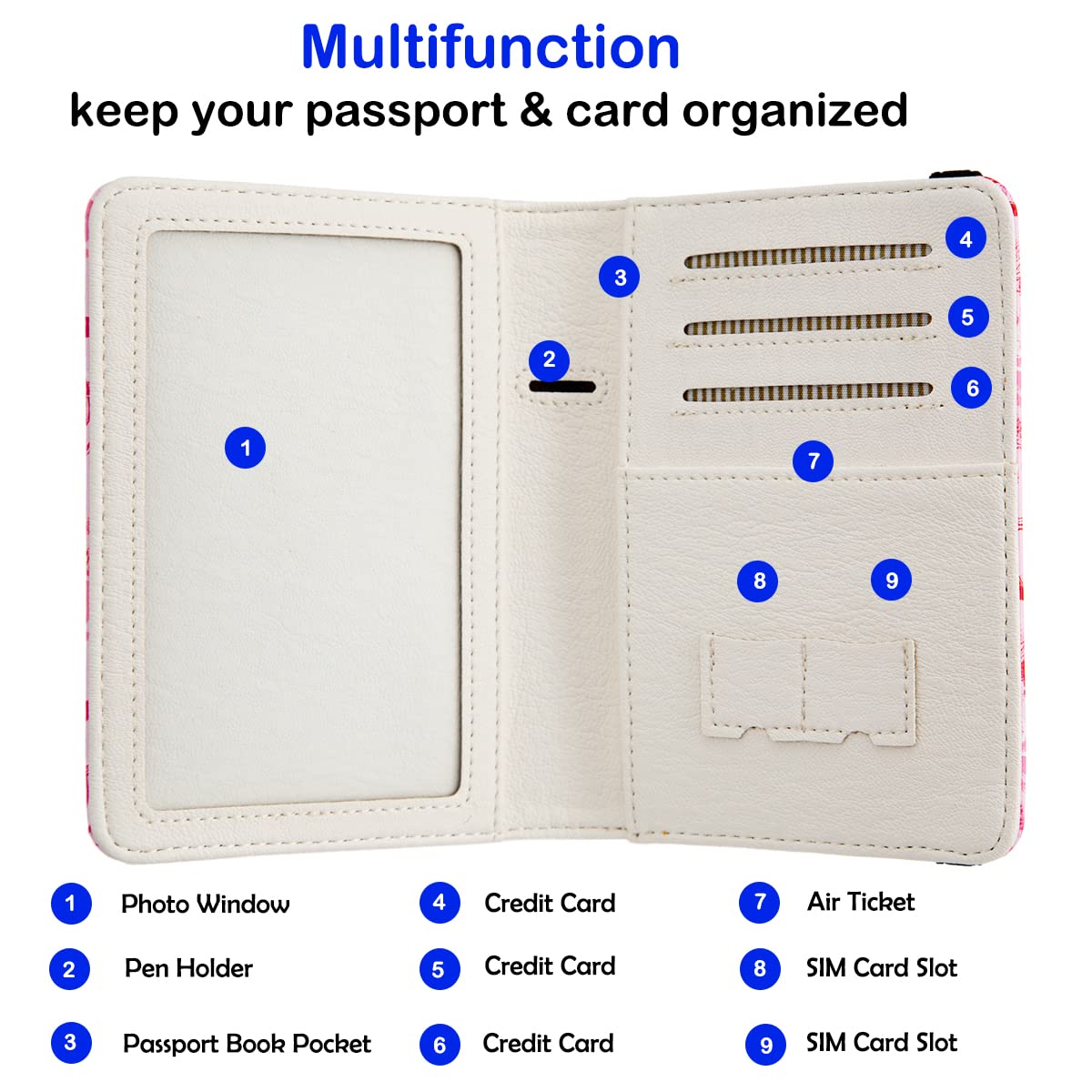 Passport and Vaccine Card Holder Combo Passport Holder with Vaccine Card Slot Wallet Credit Card Protector with RFID Blocking Women Men (Gaming Enthusiast)