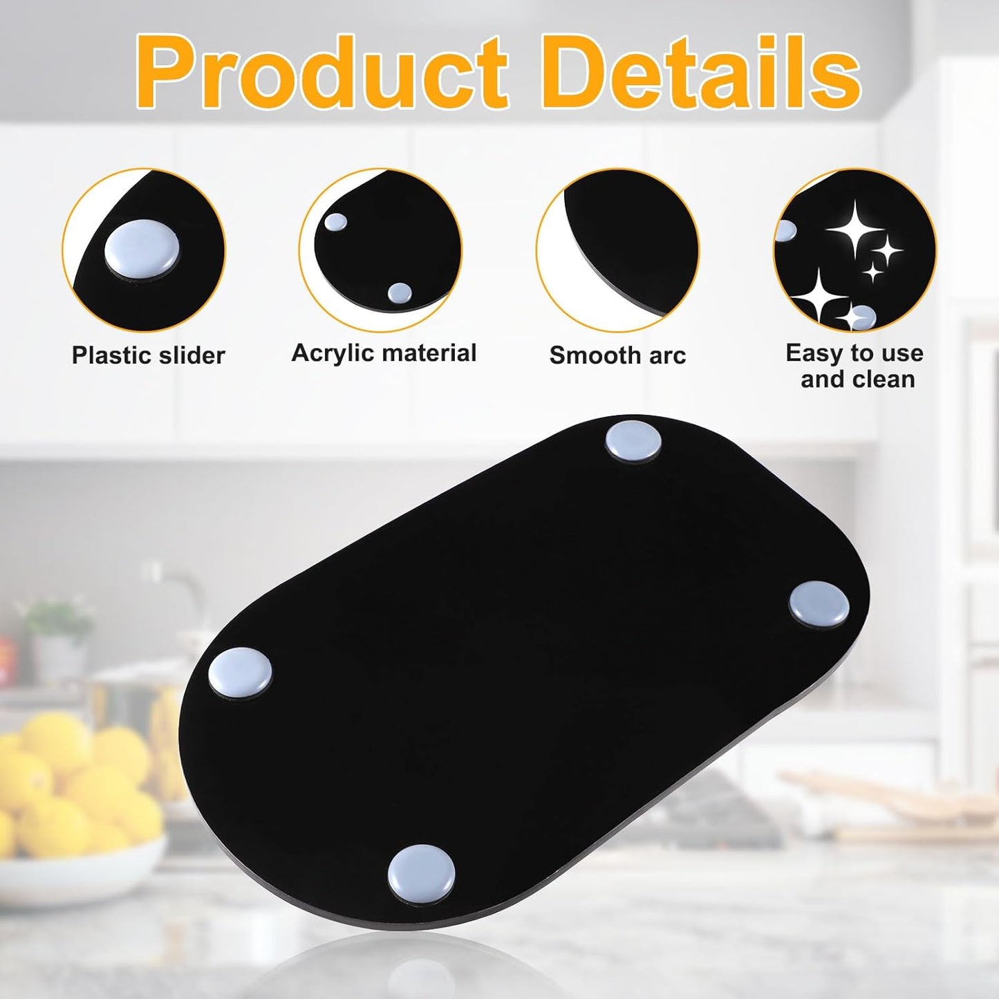 Ninja Ice Cream Maker Appliance Slider Tray, 11.8x6.9 Inch Countertop Sliding Tray for Kitchen Rolling Tray
