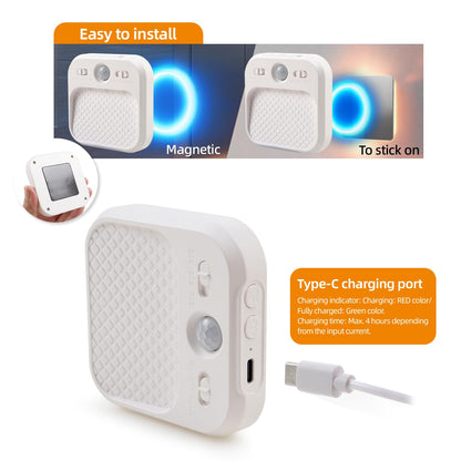 Led Night Light with Motion Detector 2 Pack, Cabinet Light Dimmable with Timer Function, Staircase Lighting 3 Color Temperature 3000/4500/6000K, Hallway Light Rechargeable 600mAh for Children's Room