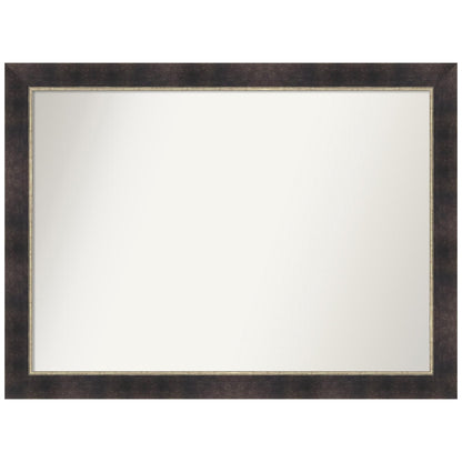Amanti Art Bronze Bathroom Mirror for Over Sink, 32x43 Odin Antique Bronze Rectangle Vanity Mirror, X-Large Modern Wood Frame, Hangs Horizonally and Vertically, Bathroom Wall Decor, Non-Beveled Edge