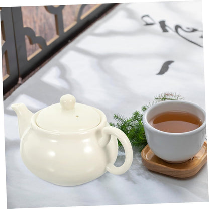 White Ceramic Tea Cups, Teapot, Kettle, Bone China Tea Set, Porcelain, 600ml, 20oz