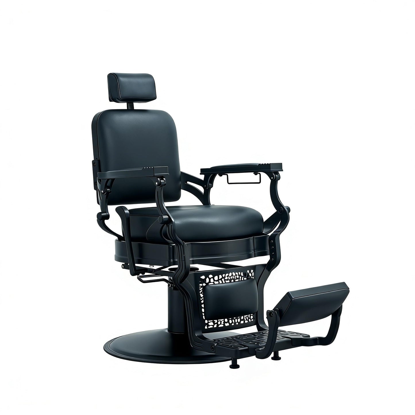 Grace&Grace Barber Salon Chair for Barbershop,Heavy Duty 700 lbs Recline Salon Chair for Hair Beauty Stylist Tattoo Home (Black-Black)