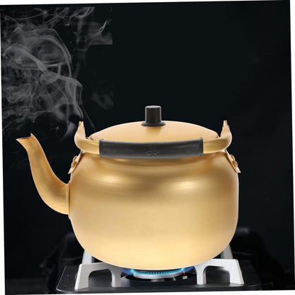 Vintage Aluminum Kettle - Metal Water Boiler Heating Kettle, Teapot, Small Teapot, Metal Boiler with Handle