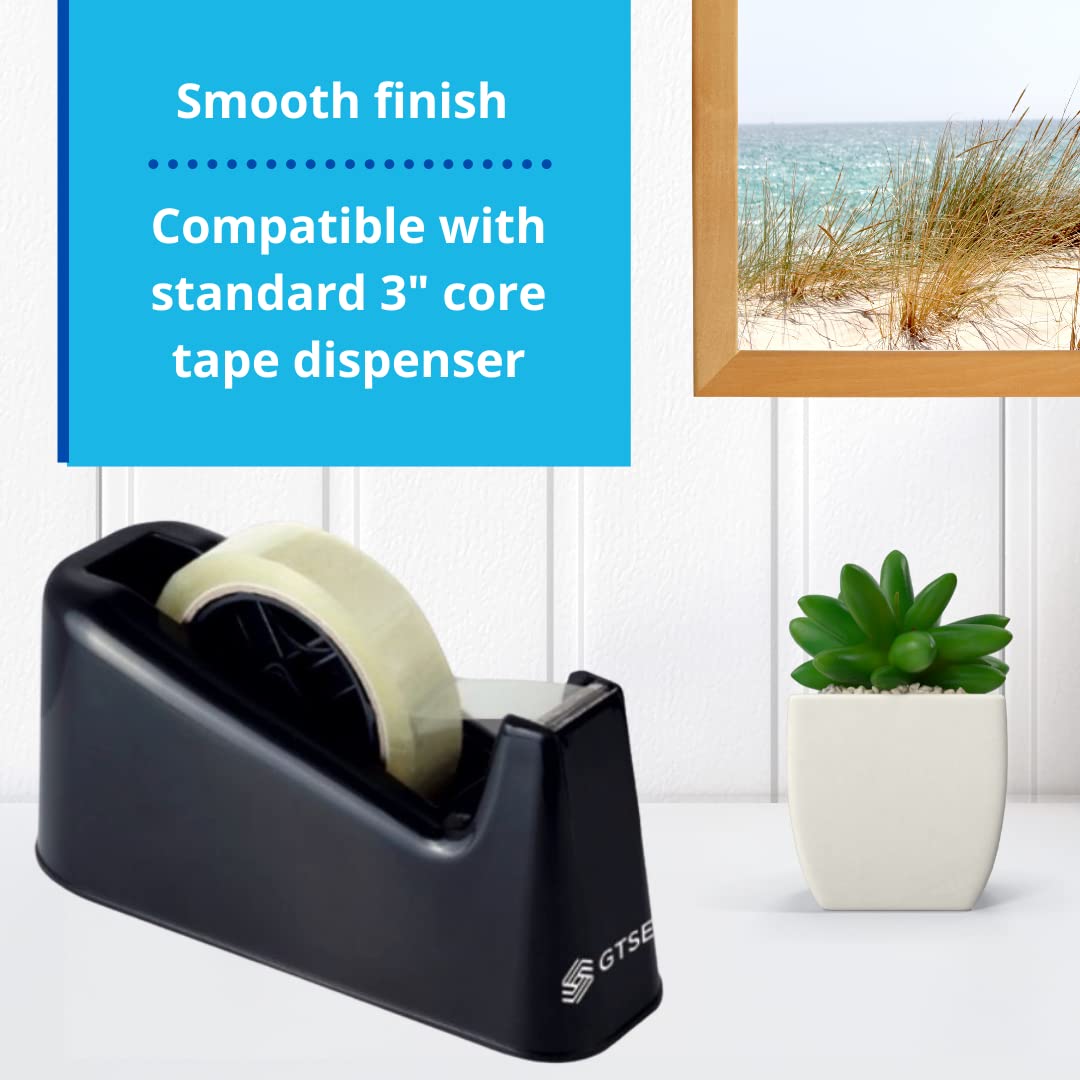 GTSE Premium Clear Tape, 1 inch x 217 feet, Strong Transparent Gift Wrap Tape for Home, Office, 6 Rolls, 3" Core