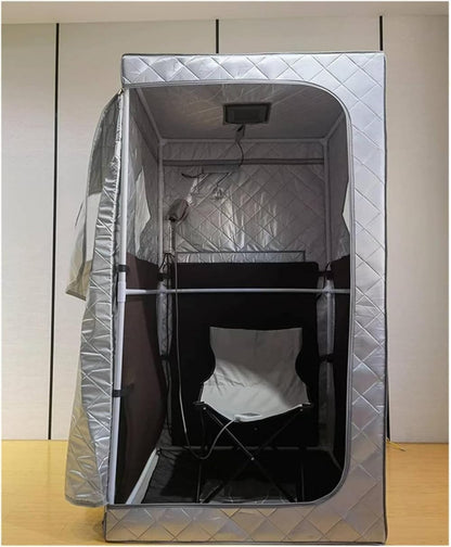 Portable Home Sauna, Sauna Tent, Infrared Saunas for Home, Steam Room, Home Steam Sauna, Home Sauna Pod, Steamer Generator Sauna Kit for Therapy Detox Slimming-Silver||1