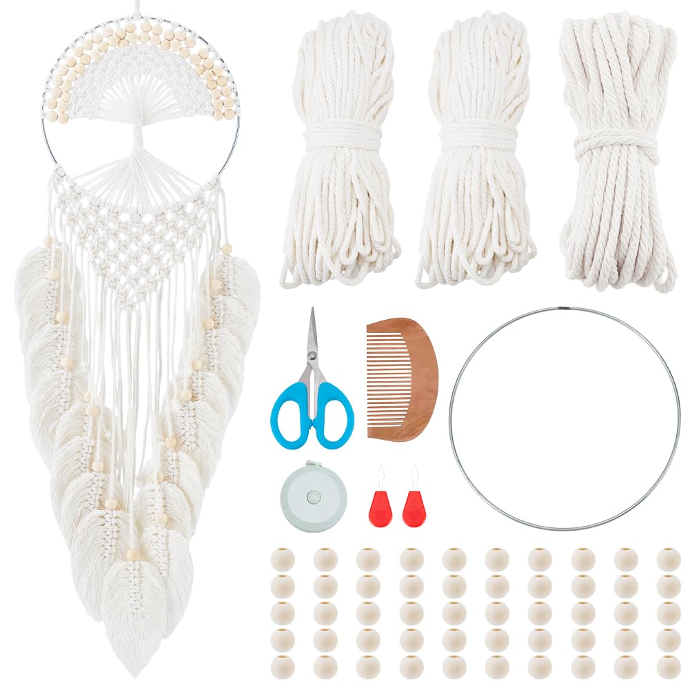 FREEBLOSS Tree of Life Macrame Kit for Beginners DIY Macrame Wall Hanging Tapestry with Instructions Boho Home Decor for Living Room Bedroom