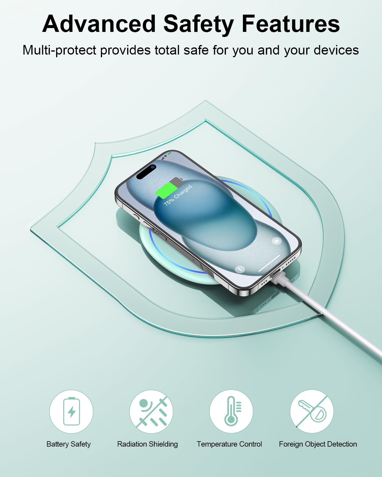 NANAMI Fast Wireless Charger [2 Pack] - Qi Certified Wireless Charging Pad for iPhone 17/17 Pro/17 Pro Max/16/15/14/13/13 Pro/12,10W for Samsung Galaxy S25/S25 Ultra/S24/S24 Ultra/S23/S22, New Airpods