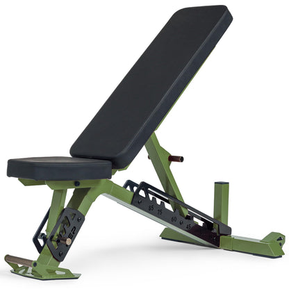 Rep Nighthawk Adjustable Weight Bench | Home Gym Incline Decline Flat Workout Bench | Heavy Duty Fitness and Strength Training Equipment | Foldable Space Saving Design, Army Green