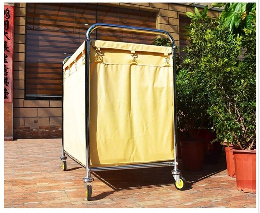 Pimex Trolley Movable Hand Trucks Carts, Storage Hand Trucks, Beauty Trolley Laundry Sorter Cart with 4Ers,Detachable Fabric Bags,Steel Frame,Heavy Duty Organizer Rolling