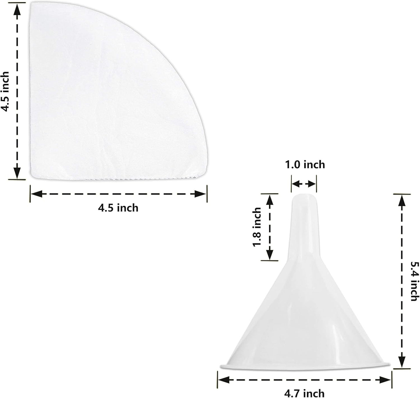 Birllaid Non Woven Filter Cones for Cooking Oil, Package of 1 Cone Holder and 50 Filter Cones