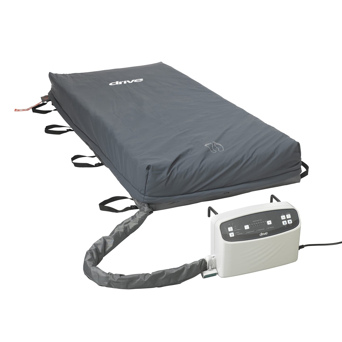 Drive Medical 14029 Med-Aire Low Air Loss Mattress Replacement System with Alternating Pressure, Blue, 84 Inch x 36 Inch
