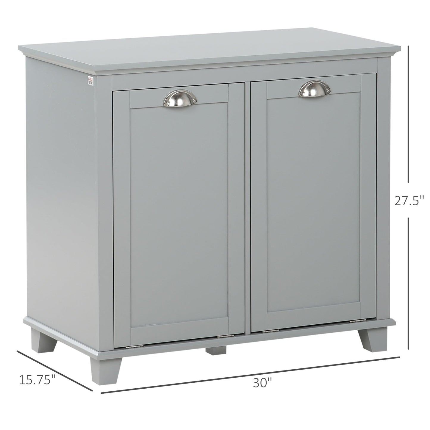 Modern Tilt-Out Laundry Sorter Cabinet, Bathroom Storage Organizer with Two-Compartment Tilt-Out Hamper,for Kitchen Home