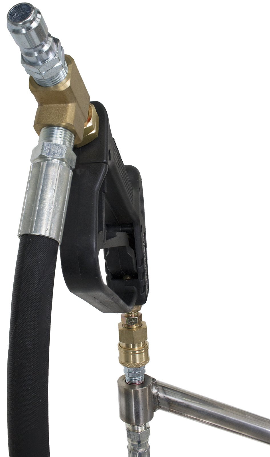 21" Stainless Steel Surface Cleaner with Wheels, 4 Nozzle Front Spray Bar, Side Nozzles, Pressure Washer Attachment