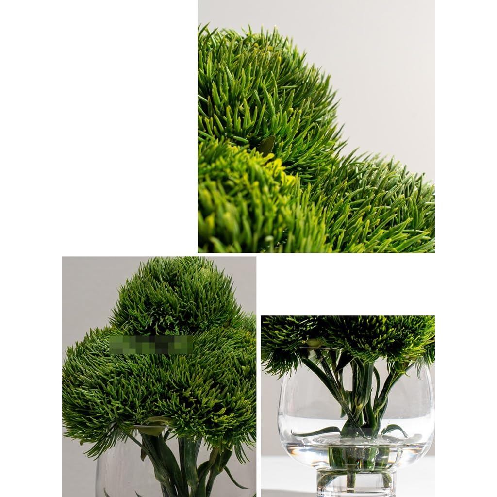 Artificial Bonsai Tree Creative Glass Flower Arrangement Artificial Front Desk Hotel Restaurant Light Luxury Table Indoor Greening Fake Tree