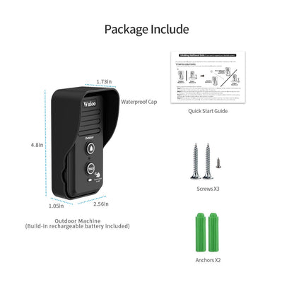 Wuloo Wireless Intercom Doorbell Chime for Home Intercomunicador (1&1-White)