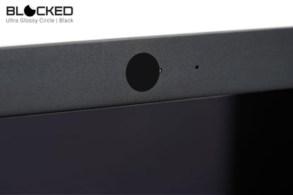 BLOCKED Stackable Webcam/Camera Vinyl Covers | 95 Low-Tack Restickable Webcam Stickers | 5-Sizes | Black 95-Pack (Ultra Glossy)