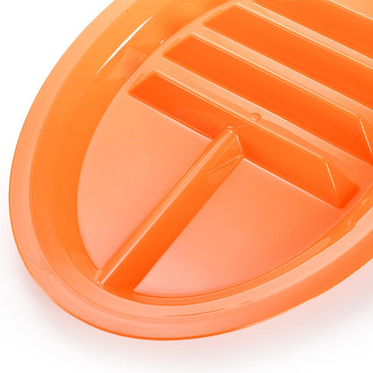 Bekith 10 Pack Plastic Taco Plates for Party, Large Taco Holder with 2 Dipping Areas, Stand Up Divider for 3 Tacos, BPA Free, Dishwasher Safe, Colorful
