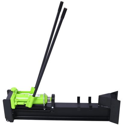 10 Ton Horizontal Log Splitter Wood Cutter Manual Hydraulic 2 Speed Wheel Hydraulic Log Splitter: Durable Manual Wood Splitter with Horizontal Full Steel Beam, Labor-saving Machine - Stable and Safe