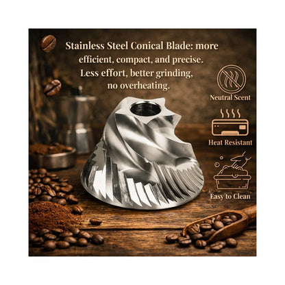 Garsal home. Electric Burr Coffee Grinder with 40 Grind Settings, Stainless Steel Conical Blades, Digital Measuring Spoon, USB-C Rechargeable Battery.