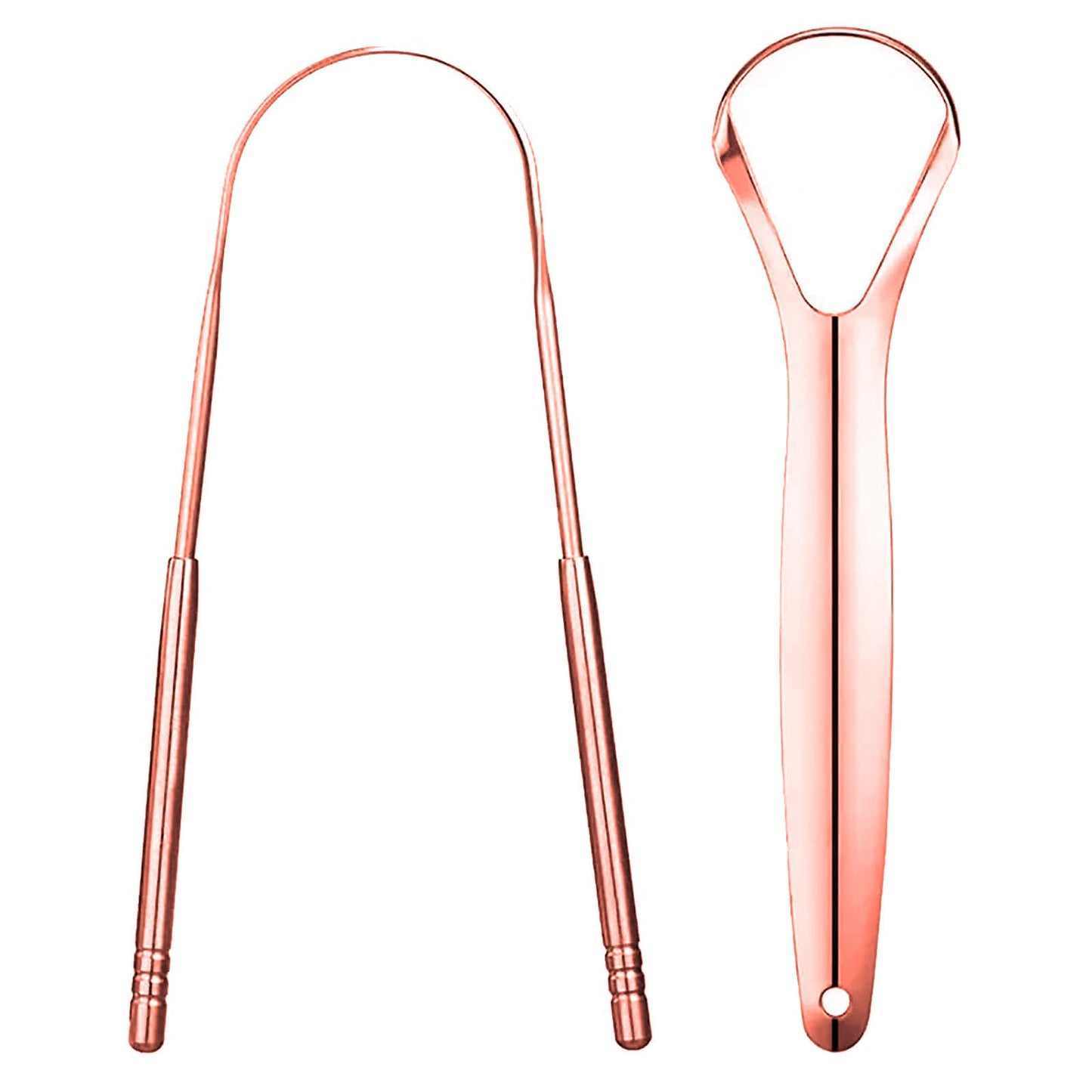 LA MIERE Tongue Scraper (2 Pack), 100% Stainless Steel, Easy to Use Tongue Scraper for Adults, Tongue Cleaner for Oral Care & Hygiene with Natural Cotton Bag