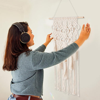 FREEBLOSS DIY Macrame Kit for Adults Beginners Bohemian Macrame Wall Hanging Ornament Creative Boho Macrame Wall Art Macrame Tapestry Gift for Mom Girls