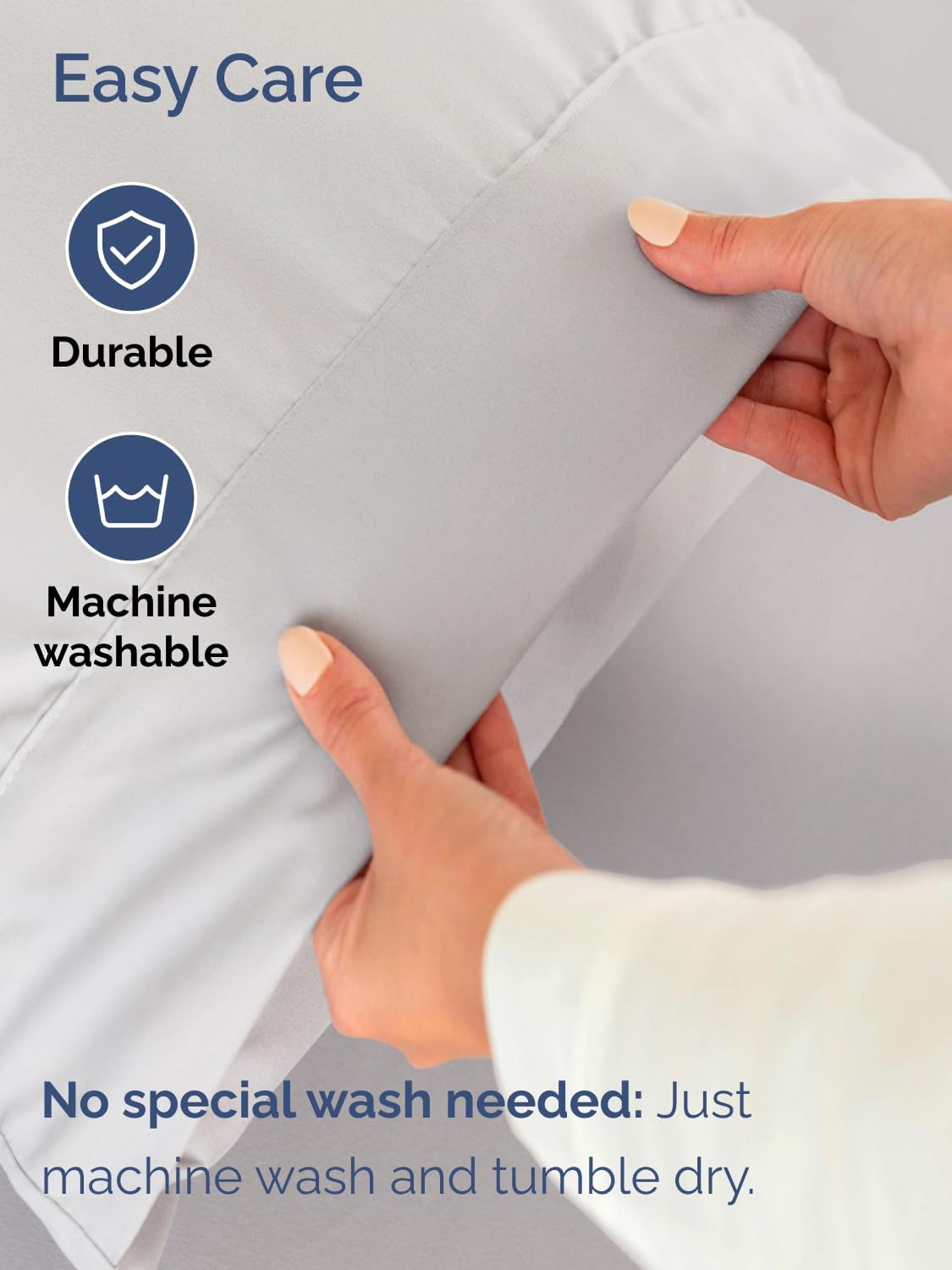 Skiennix Extra Deep Full Sheet Set - 6 Piece Breathable Cooling Sheets - Hotel Luxury Bedding in French Grey