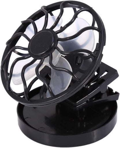 Electric Mini Clip-on Solar Fan - Air Conditioner Cooling Cell Fan for Outdoor, Home, Travel, Camping, Hiking