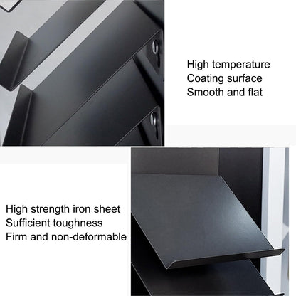ZOCWJK Rotatable Marble Slab Display Stand, Gray Porcelain Rack with 18 Card Slots, Iron Tile Sample Holder, Wooden Floor Storage Shelf, Perfect for Showrooms and Reta,Black,Gray-40x40x59cm
