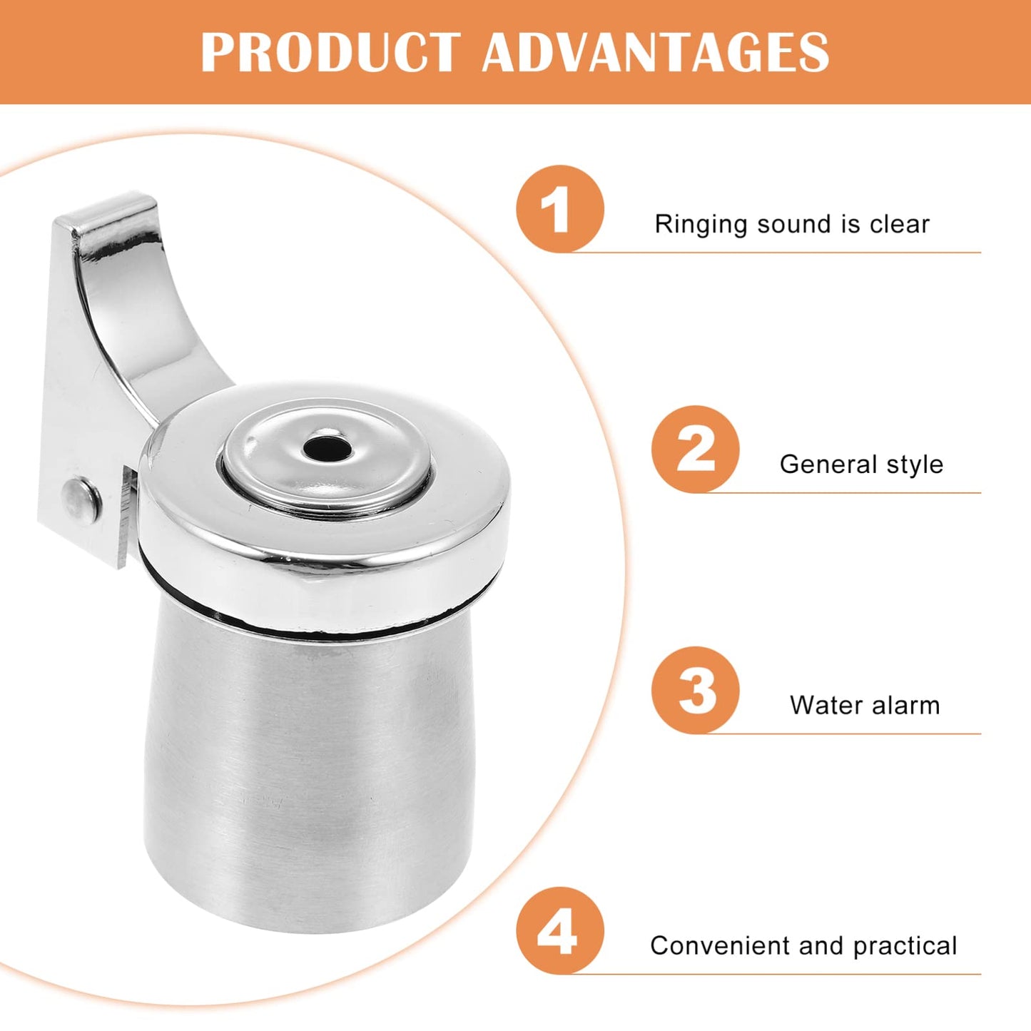 DOITOOL Tea Kettle Whistle Replacement Stainless Steel Teapot Spout Tip Water Boiling Kettle Nozzle Stovetop Teapot Warning Accessory