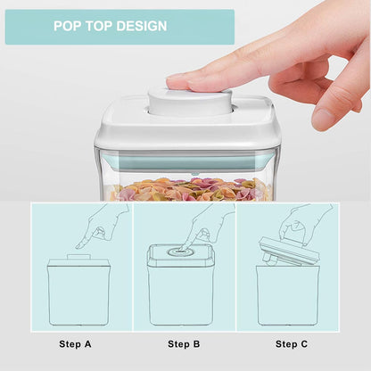 900ml 0.9qt) Airtight Food Storage Container Pop Containers With Lids, Bpa Free for Spaghetti Cereal Flour Rice Kitchen