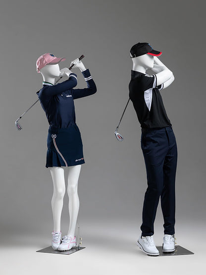 Realistic Golf Sports Mannequin Full Body Display, Detachable Male/Female Dress Form with Sturdy Metal Base for Retail Showcases and Apparel Display(Male One Size)