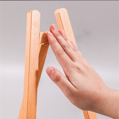 2 PCS Wooden Easel for Artists, Mini Wood A-Frame Easel Small Art Desktop Easel Stands for Displaying, Painting and Draw