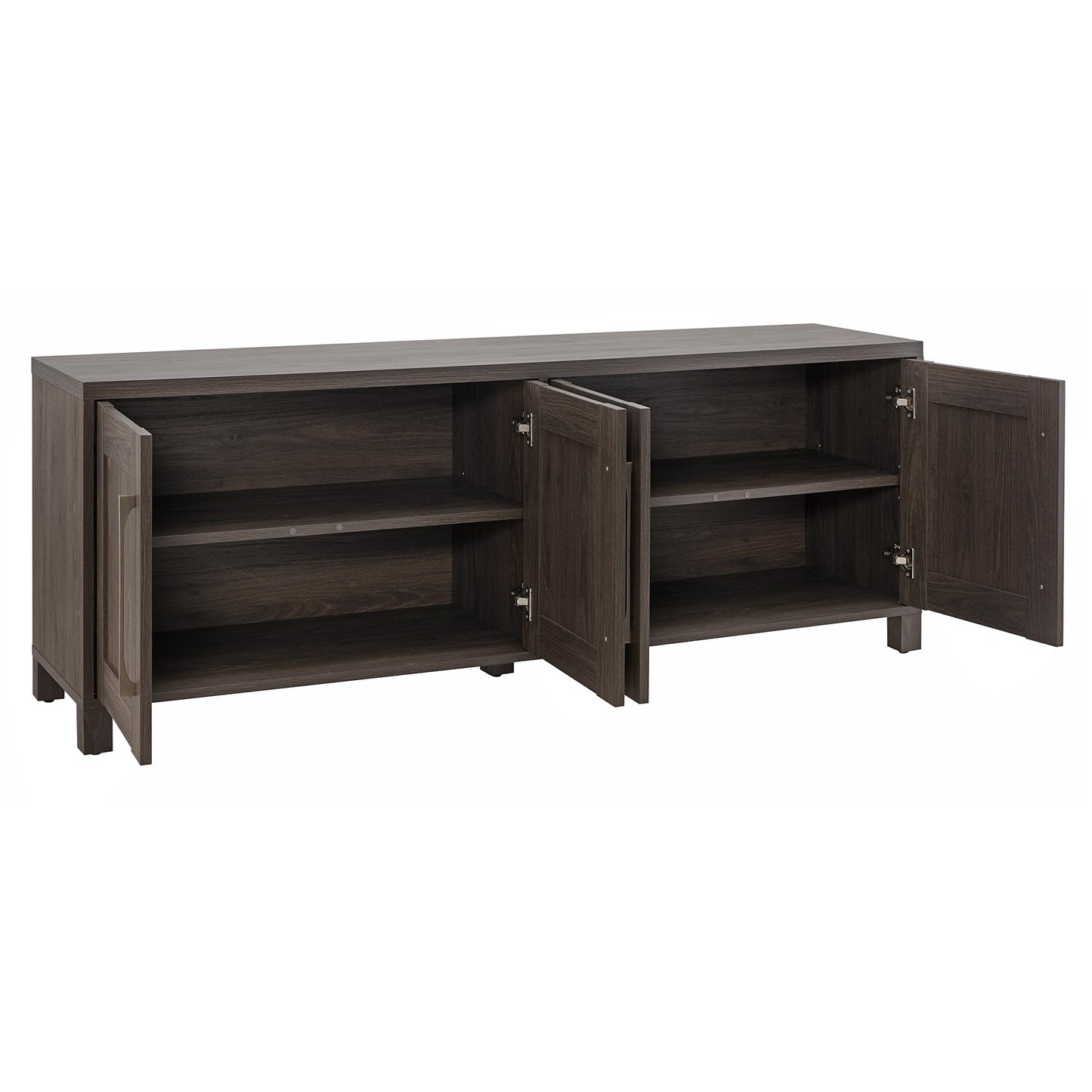 Henn&Hart Rectangular TV Stand for TV's up to 80" in Alder Brown, TV Stands for the Living Room