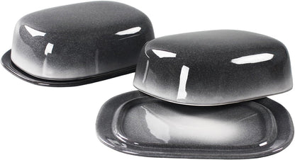 jinsongdafa Countertop, 6.4 Inch Butter Dish With lid for Porcelain Butter Holder with Lid, Butter Container Perfect