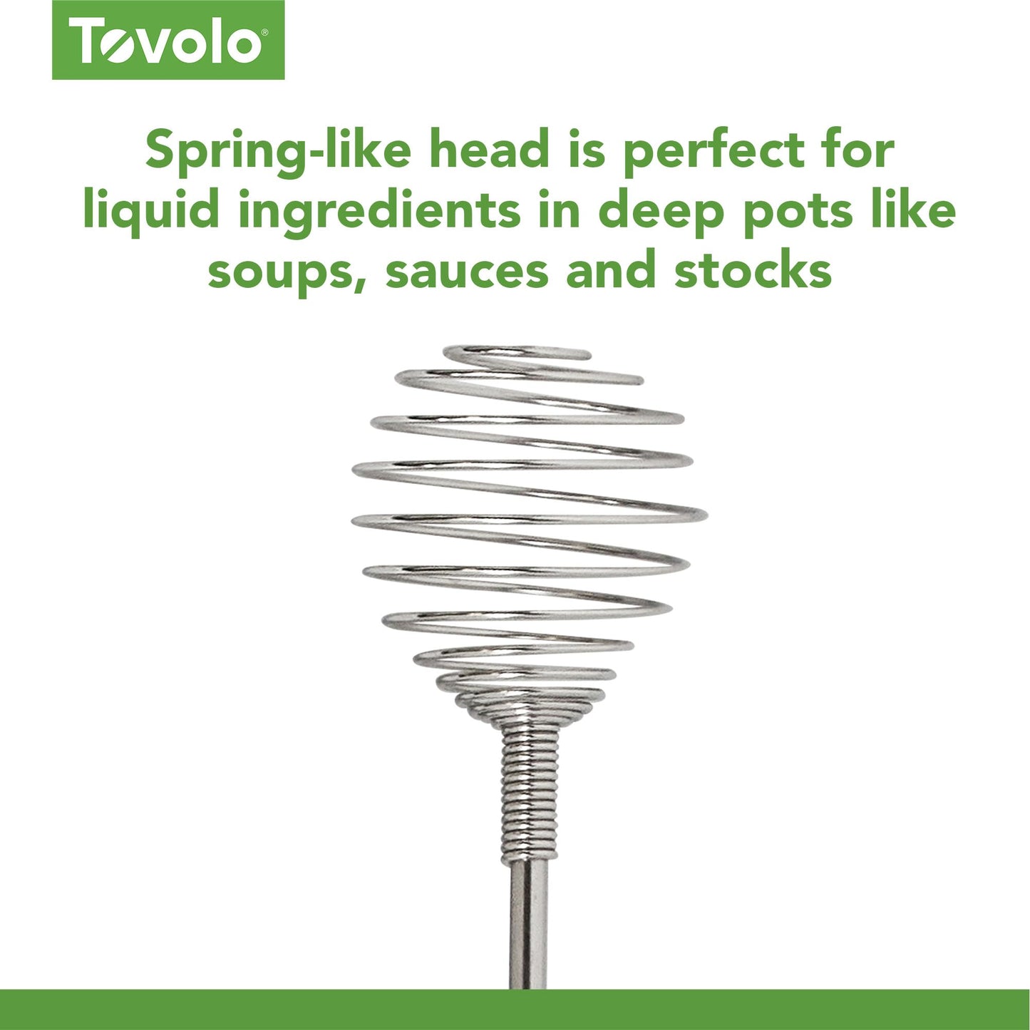 Tovolo Spring Whisk Stainless Steel 10 Inch Galaxy Coil Whisker for Cooking Blending Mixing Stirring Whipping Whisking and Beating, Easy to Clean Dishwasher Safe Frother Stirrer Blender Coil Whisk