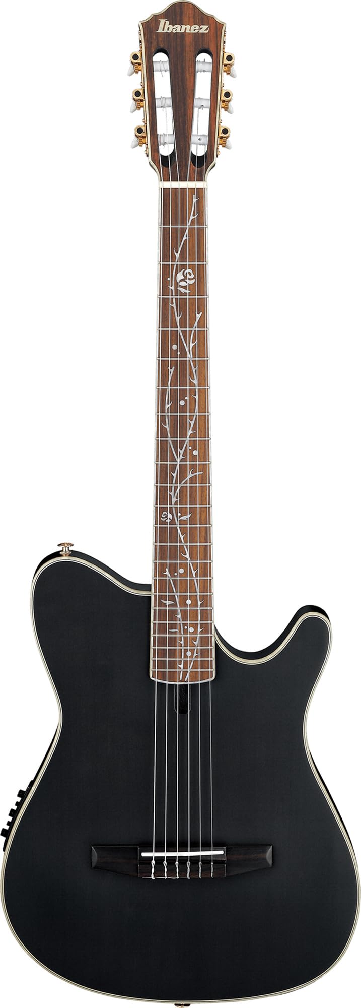 Ibanez TOD10N Tim Henson Nylon Acoustic-Electric Guitar - Transparent Black Flat Bundle with Case, Tuner, Strap, Strings, Picks, Austin Bazaar Instructional DVD, and Polishing Cloth