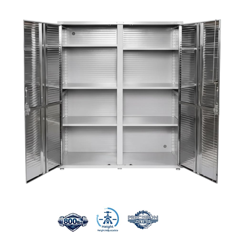 Heavy-Duty Commercial Storage Cabinet (Granite Gray, 60" W x 24" D x 72" H)