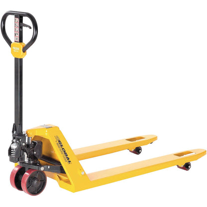 Global Industrial Manual Pallet Truck, 5500 Lb. Capacity, 21" W x 48" L Forks, Industrial Duty Narrow Forks Pallet Jack for Warehouse, Manufacturing and Retail