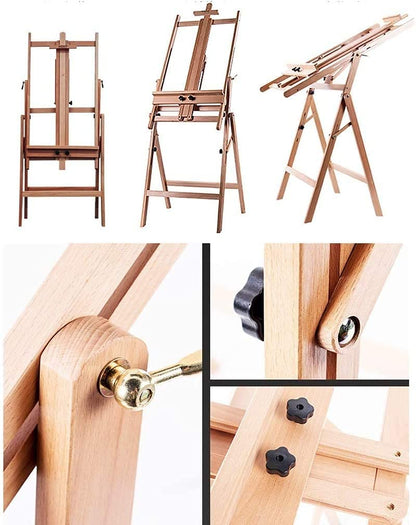 Artist Easel Indoor Canvas Ad Display Shelf Easels Painting Easel Wood Painting Stand Large Multifunction Profession Studio Easel Box Easel,