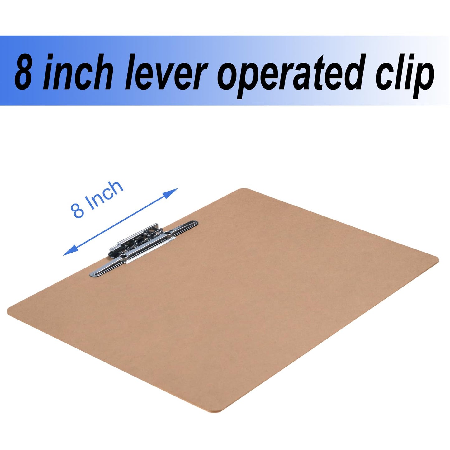 Acocony 11x17 Clipboard Landscape and Vertical Extra Large Clipboard Hardboard with 8 Inch Lever Operated Clip 11 x 17 Clipping Board Log Color MDF Pack of 2